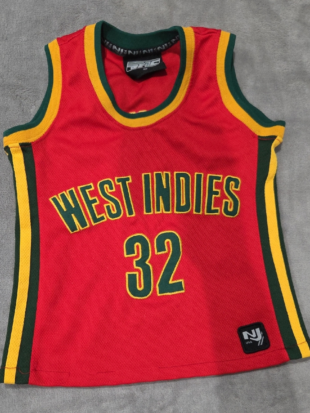 West Indies Red Basketball Jersey #32